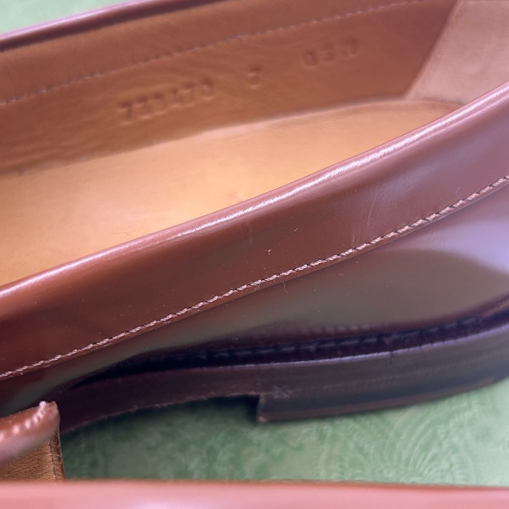 Men's Gucci interlocking G leather loafers size 7 fits eight US made in Italy - Picture 6 of 10